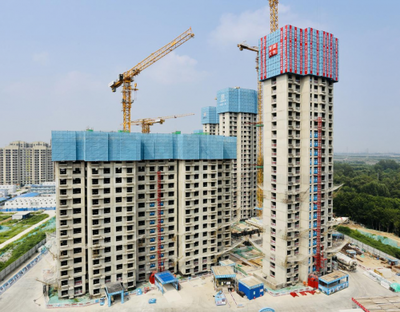 北京市重点民生工程--房山长阳棚改0032地块项目全面封顶